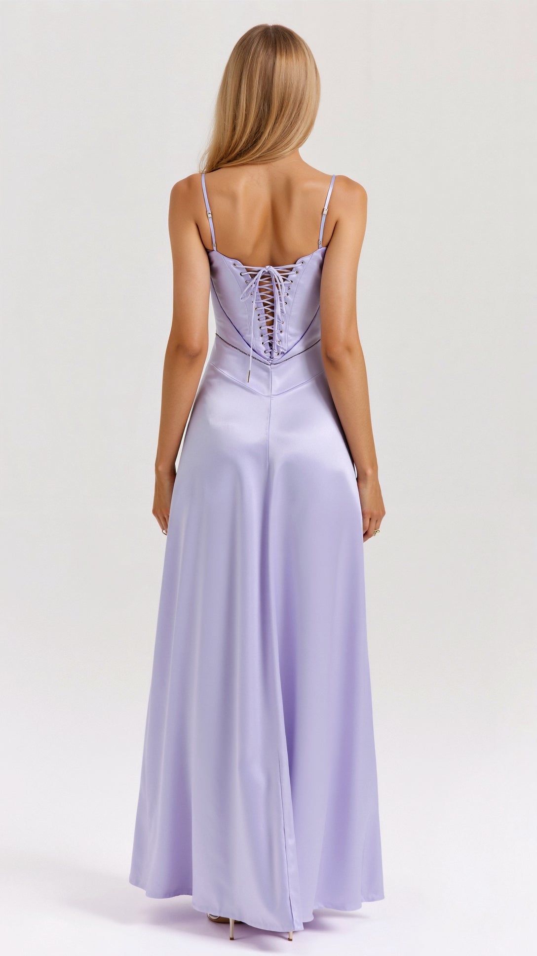 Leontine Lace up Maxi Dress